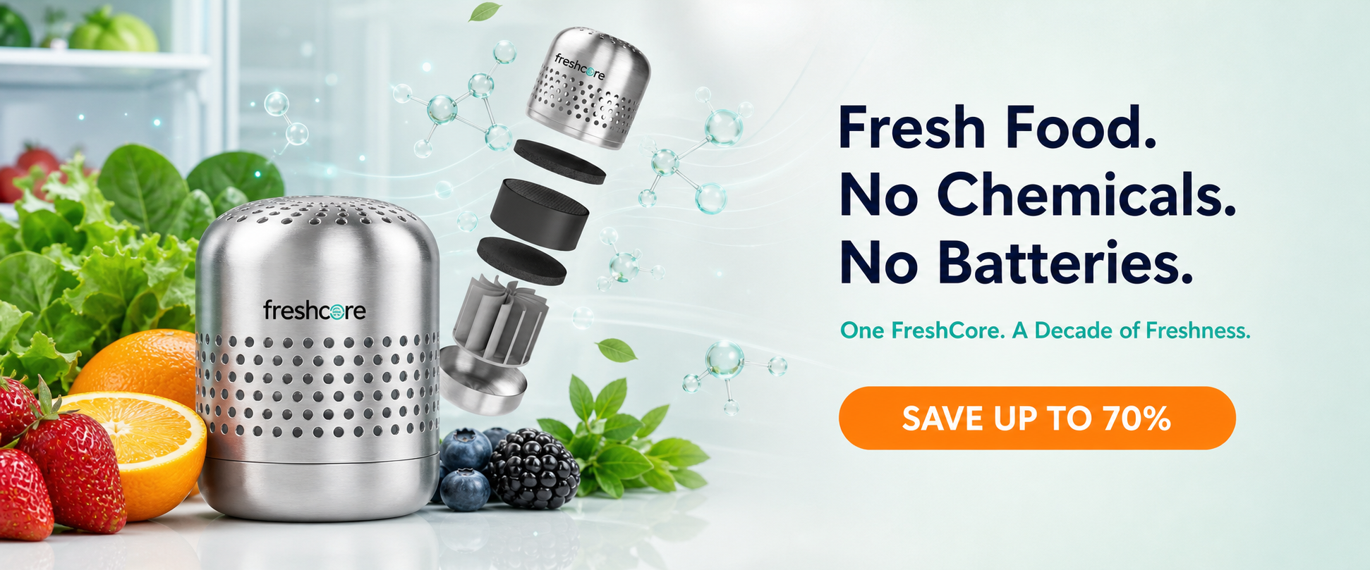Fresh Food. No Chemicals. No Batteries.